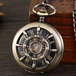 Wind up Pocket Watches for Men no battery Pendant Vintage Costume Mechanical Mens Pocket Watches and Chain Vest Necklace Watches