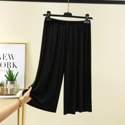 Modal Wide Leg Pants Women Summer Thin Home Spwear Pure Color Casual Loose Comfortable Seven-Foot Pants