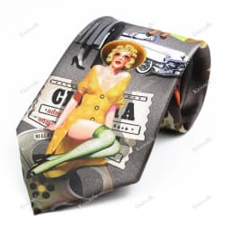 Vintage Art Oil Graffiti Print Tie Soft Touch New Design 8.5cm Imitation Silk Tie Casual Wedding Party Tie Gift Accessories