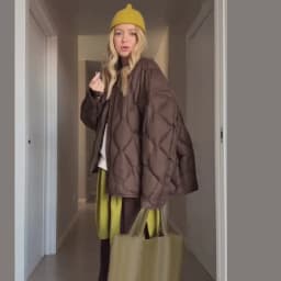 Solid Lightweight Quilted Warm Puffer Jacket Women Chic Crew Neck Zip Up Loose Cotton Padded Coat Winter Lady Daily Outfit 2026