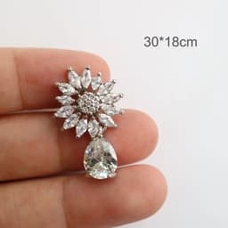 5pc Luxury Crystal Buttons Rhinestone Cubic Zirconia Button for Clothes Decorative CZ Sewing Cashmere Knit Cardigan