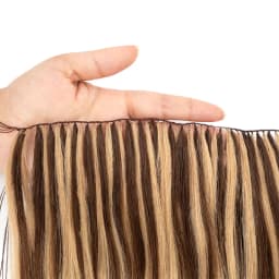 VADES Invisible Feather Hair Extensions Human Hair Long Straight Hair Extension Natural Sew In Microring Hair Weft for Women