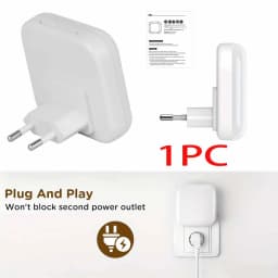 1pc/2pcs Lights By Night Dimmable LED Night Light, Plug-in, Dusk to Dawn Sensor, Adjustable, Compact, 4 Settings, Ambient Light