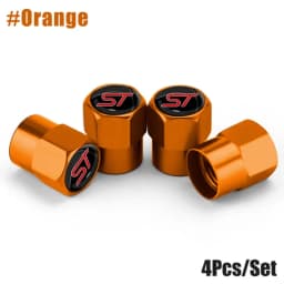 4Pcs/Set Car Wheel Tire Valve Caps Metal Stem Cover For Ford ST Line Focus X 2 3 Mondeo Fiesta Kuga MK2 MK3 MK4 Tyre Accessories