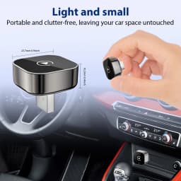 Mini Wireless CarPlay Adapter 2026 New Version, Stable No-Delay Plug&Play for Android Auto iPhone iOS USB/Type-C
