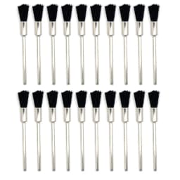20PCS Steel Copper Wire Brush Set 2.35mm Shank Bristle Brushes for Jewelry Polishing Drill Rotary Tools Metal Rust Removal