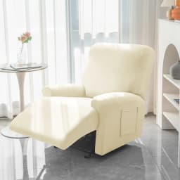 1/2/3 Seater Soft Recliner Sofa Cover Solid Color Simple Single Sofa Slipcover Relax Couch Armchair Protector Case Removable