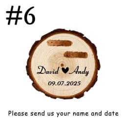 Wooden Double Slot Ring Box for Wedding Ceremony Engagement Anniversary Gift Engraved Ring Bearer Holder Box Free Personalised