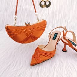 QSGFC New Black Color Flash Diamond Decoration Elegant And Intellectual Exquisite Banquet Ladies Shoes And Bag