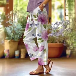 Ladies New Hot Plus Size Printed Simple Roll-up Casual Pants Streetwear Women PantsNine-minute Pants Breathable CoolSummer
