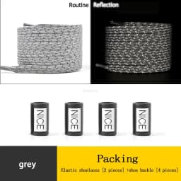 New Reflective No Tie Shoelaces Elastic Laces Sneakers Flat Shoe laces without ties Kids Adult Shoelace One size fits all Shoes
