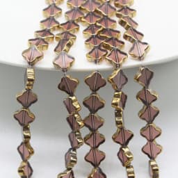 28pcs/lot 10MM Four-Leaf Clover Plating Gold Glass Loose Beads Spacer Beads for DIY Earring/Necklace/Jewelry Making Accessory
