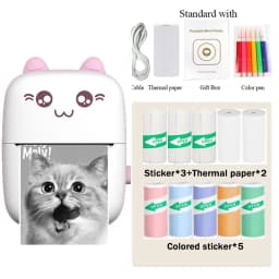 C9 mini HD Printer Portable Sticker Label Printer Bluetooth Pocket Thermal Printer with Paper for Student Note Inkless Printing