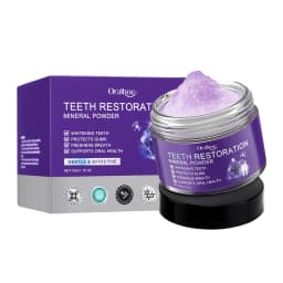50g Purple Teeth Bleaching Powder Improve Bad Breath Reduce Plaque Stain Oral Hygiene Care Clean Teeth Whitening Powder