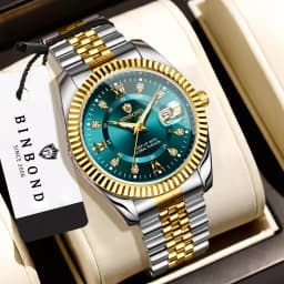 BINBOND Original Couple's Quartz Watches Luminous Waterproof Gift For Lover Men's Women's Watch Mujer Relojios +Gift Box
