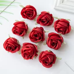 Cheap Rose Head Silk Artificial Flowers For Home Wedding Arch Craft Supplies Decoration DIY Christmas Wreath Accessory Scrapbook