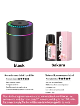 180ml Aromatherapy diffuser Humidifier Aromatherapy essential oil Air purifier Sleeping car carrying home LED 7 color light