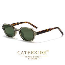 CATERDIDE Punk Polygonal Men Sunglasses Personalized Design Square Frame Sun Glasses for Women Parties Travel Holidays Glasses