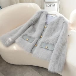 New High-end Small fragrant fur Coat For women 2026 Autumn/Winter New Imitating Fox fur Fashion Young style Short Loose Fur Top