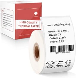 Phomemo Multi-Purpose Square Self-Adhesive Label for Phomemo M110/M200 Label Printer Width 20-50mm Labels/Roll