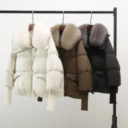 2026 Winter Down Cotton Short Padded Jacket Women Parkas Fur Collar Thick Cotton Coats Clothes Black Casual Outerwear Female New