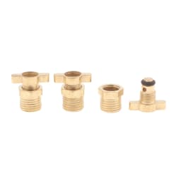 Set of 3, 1/4 Brass Air Compressor Drain Screw, Perfect Replacement For Screw Compressor Equipments