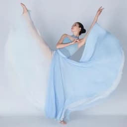 Double Layer Contrast Color Modern Dance Skirt Large Swing Half Body Skirt Performance Costume for Art Students Chiffon Material