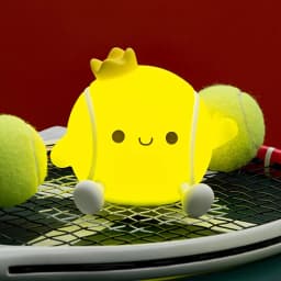Tennis Night Light,LED Squishy Novelty Lamp,2 Levels Dimmable Nursery Bedroom Nightlight for Kids, Rechargeable Touch Lamps