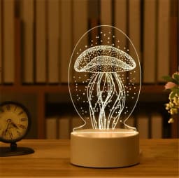 Heart Love Acrylic 3D Night Light USB DIY Kids Bedroom Night Lamp for Valentine's Day Decor Christmas Wedding Cute Gifts 2023