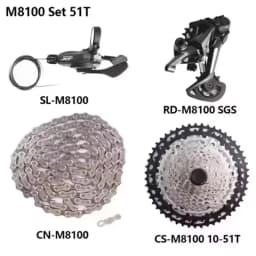 SHIMANO DEORE XT M8100 M8120 12s MTB Mountain Bike 12 Speed Sunshine 45T 51T Cassette Shifter Rear Derailleur Chain 4pcs Set