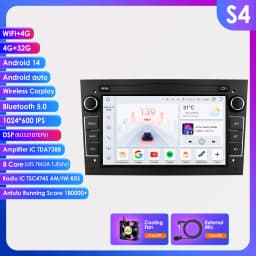 Hizpo 2Din 7inch Android Auto Car Radio for Opel Astra H G J Zafira B Corsa C Antara Vectra Vivaro GPS RDS DSP 4G BT CarPlay