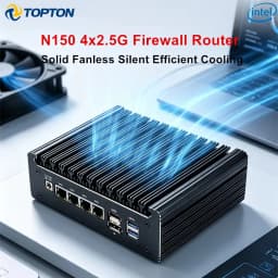 Topton Firewall Application Mini PC Intel N150 N95 I5 8250U 4x2.5G LAN DDR4 NVMe Type-C PfSense Fanless PC Computer Home Server