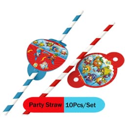 Cartoon Superzings Theme Disposable Tableware Set Birthday Party Baptism Communion Backdround Balloon Plate Decorate Supplie