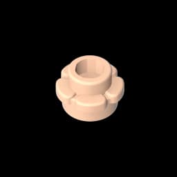 Gobricks GDS-1436 Plate, Round 1 x 1 with Flower Edge (5 Petals) compatible with lego 24866 pieces of children's DIY