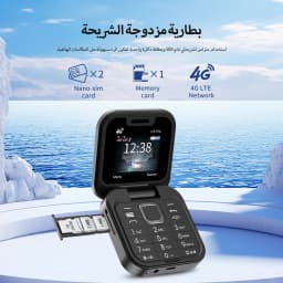SERVO i16 Pro 2G GSM/4G LTE Network Small Flip Mobile Phone 2 SIM Standby Call Recording Speed Dial 1.77" Mini Folding Cellphone