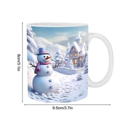 Creative 3D Christmas Ceramic Mug Unique Space Design Snowman Santa Coffee Cup Tea Milk Mug Christmas Gifts For Kids Adults
