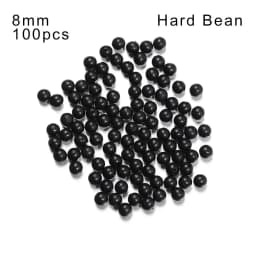 100PCS 3mm-12mm Plastic Black Round Fishing Floats Beads Spacer Stopper Soft Hard Beans Fishing Lures Bait Hook Rig Accessories