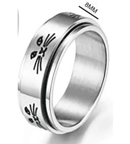 Anxiety Ring Figet Spinner Rings For Women & Men Stainless Steel Rotate Freely Spinning Anti Stress Accessories Jewelry Gifts