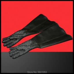Length 68cm Thick Sand Blasting Gloves For Sandblaster