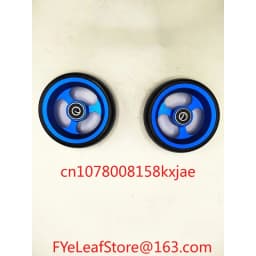 Aluminum Alloy Bearing Hole Diameter 8mm 1 Pair Wheelchair Accessories with Bearings 4-inch Universal Wheel PU Solid Wheel