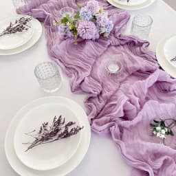 Wedding Table Runner Semi-Sheer Vintage Cheesecloth Gauze Table Decoration Setting Dining Party Christmas Banquets Arches Decor