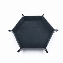 Hexagonal Flannel Dice Tray Foldable Storage Box PU Game Tray desktop Storage Box Jewelry Tray