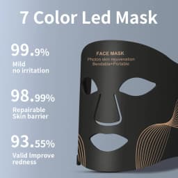Red Light Therapy 7 Colors Photon Face LED Mask Silicone LED Mask for Anti-Aging Wrinkles Skin Rejuvenation Beauty Mask