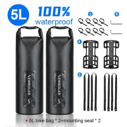 NEWBOLER 2025 Portable Waterproof Bike Fork Bag 5L Portable Bike Bag Electric Scooter Bag Bicycle Front Bag Bicycle Fork Bag