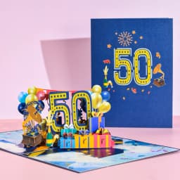 Anniversary Card, Pop Up 1st 18th 21th Birthday Card, Anniversary Number Greeting Cards for Wedding Wife Husband Girlfriend