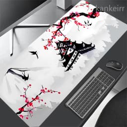 Japanese Cherry Blossoms Mouse Pad Gaming XL New Large Mousepad Sakura XXL MousePads Anti Slip Carpet Mice Pad Desktop Mousepads