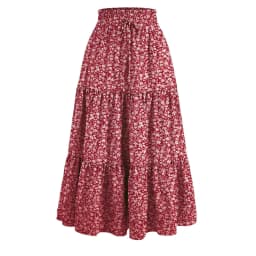 Women's Summer Solid Color Bohemian A-line Midi Skirts 2025 New Female Vacation Casual Loose Faldas