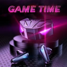 Bluetooth 5.4 Earphones TWS Lightweight Earbuds 65ms Low Latency Gaming Headphones with Built-in Microphone