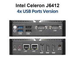 Intel N150 Mini Industrial PC 2x Serial Ports RS232 2x Gigabit Ethernet 2x HDMI 1xDP Support 3 Screens Display Win10/11 Linux