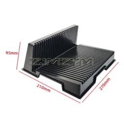 Pcb Rack Storage Anti-static Black Plastic Antistatic L-shape Tray Stackable Holder Electronic Components Storage Stand